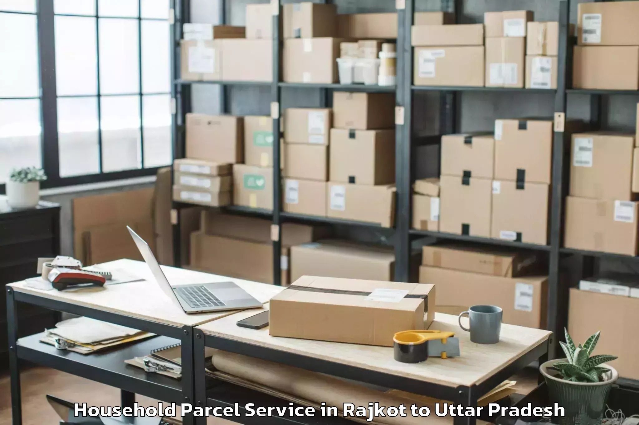 Professional Rajkot to Khadda Household Parcel